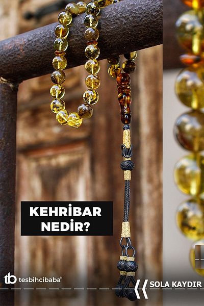 TESBİHCİBABA Cube Cut Popular Drop Amber Bracelet