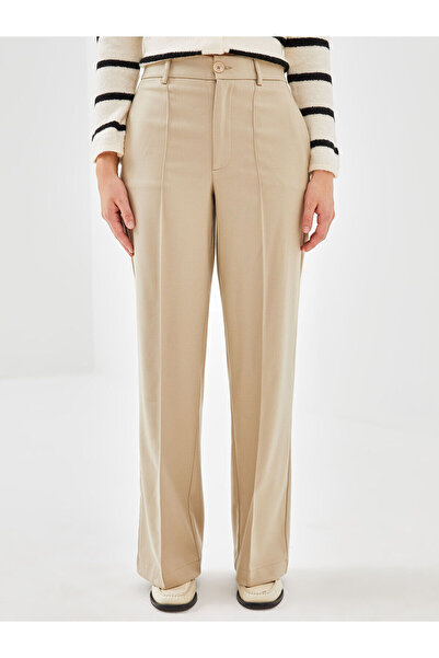 LC Waikiki Beige Loose Fit Women's Trousers