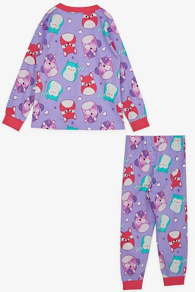 Breeze Girl's Pajama Set, Cute Animals Patterned, Age 1-4, Lilac