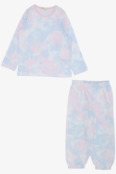 Breeze Girl's Pajama Set Tie-Dye Patterned 1-3 Years, Mixed Color