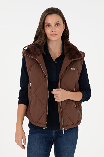 U.S. Polo Assn. Kadın Kahverengi Yelek 50289584-VR029