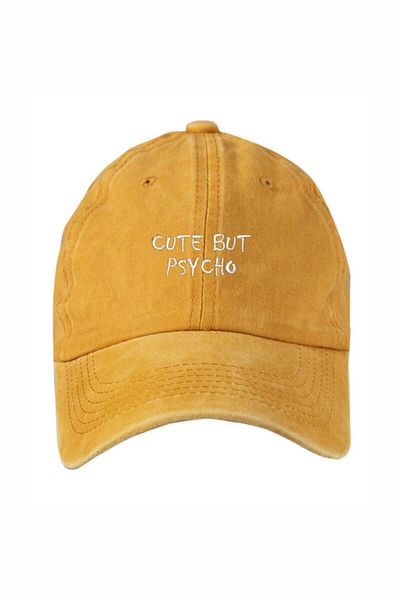 ŞapkaMania Cute But Psycho Washable Baseball Cap