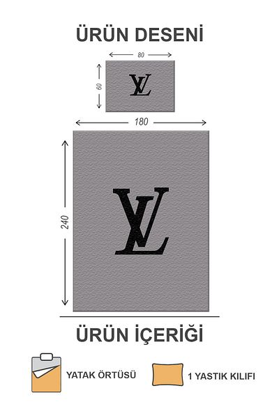 Doruklar Home Collection Set cuvertură de pat din catifea căptușită din bumbac matlasat de calitate premium cu model modern