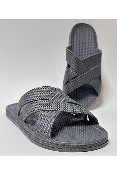 GEZER Non-Slip Flexible Plastic Men's Pool Beach down School Sink Bathroom Reverse Balcony Home Work and Street Slippers