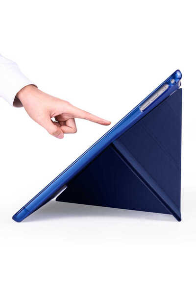 Fibaks İpad 7. 8. 9. Nesil 10.2" Kılıf Katlanır Kalemlikli Standlı Uyku Modlu Akıllı Kapak