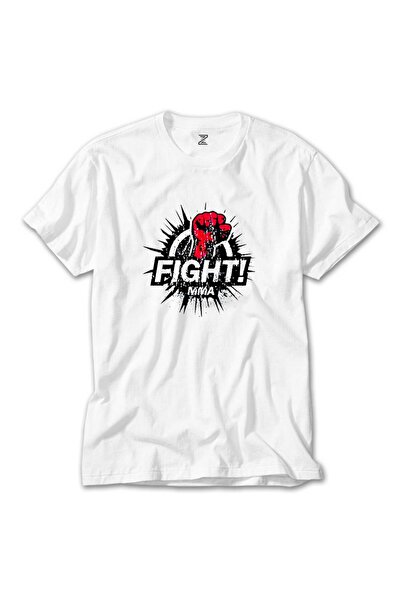 Generic Brand Бокс MMA бяла тениска