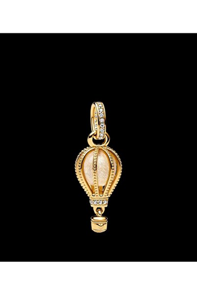 Hector&Co. Jewellery Gold Renk Işıltılı Şeffaf Sıcak Hava Balonu Sallantılı C...