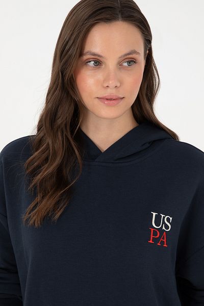 U.S. Polo Assn. Women's Navy Blue Hooded Sweatshirt 50291265 -Vr033