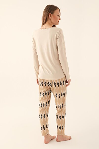 Pierre Cardin Women's Long Sleeve Seasonal Pajama Set, Women's Plus Size Pajama Set