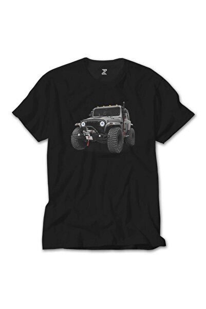 Liyada Jeep CJ Mahindra crna majica