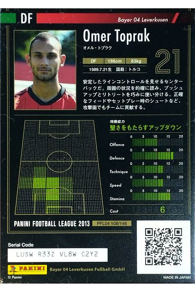 Panini Omer Earth Bandai Panini Card 2013