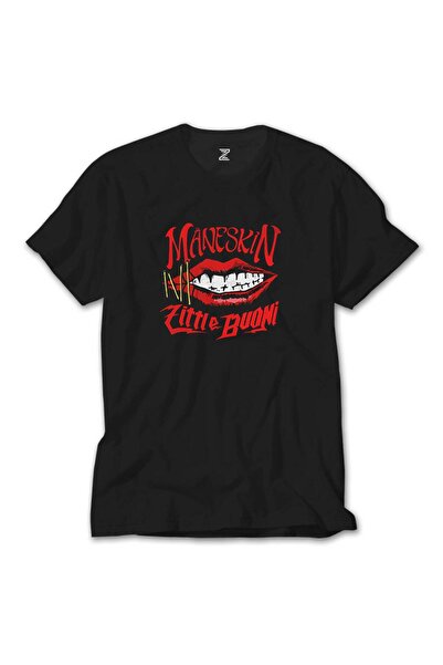 Generic Brand Tricou Negru Maneskin Zitti E Buoni