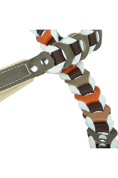 Petcibaba Leather Knitted Dog Walking Strap