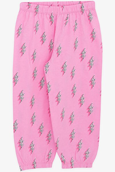 Breeze 9 Months-3 Years Baby Girl Pink Lightning Patterned Pajama Set