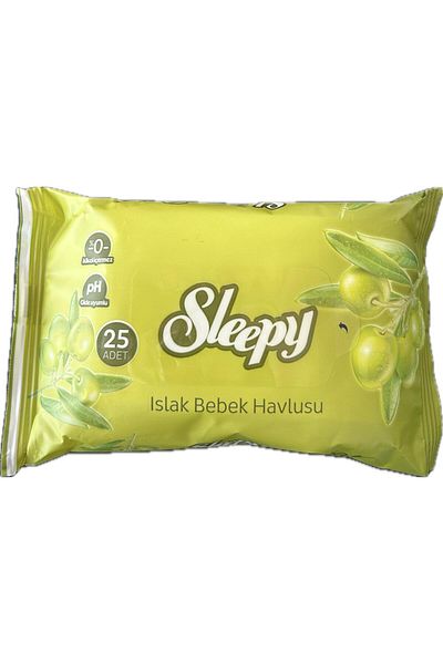 Sleepy Olive Oil Wet Towels - 100 Pieces (4 Packs)
