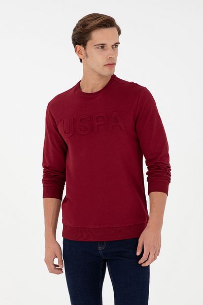 U.S. Polo Assn. Мъжки суитшърт в бордо червено 50289058-VR014