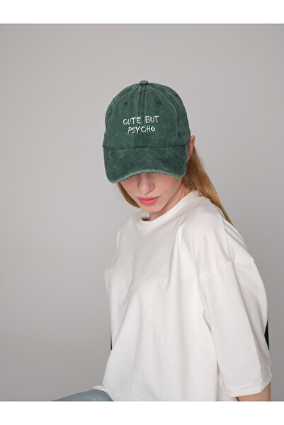 Genel Markalar Cute But Psycho Yıkamalı Beyzbol Kep