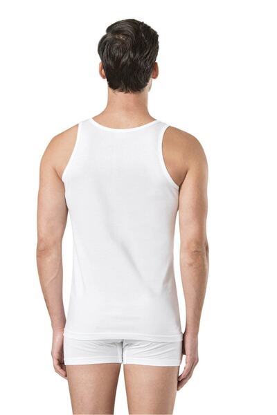 Pierre Cardin 2-Piece White Tank Top - 100% Cotton Combed Cotton