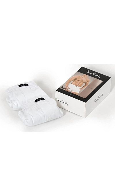Pierre Cardin 6 τεμάχια 100% βαμβακερά λευκά ανδρικά μπόξερ