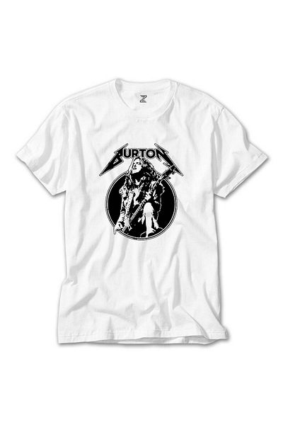 CrowsGate Metallica Cliff Burton Guitar White T-Shirt