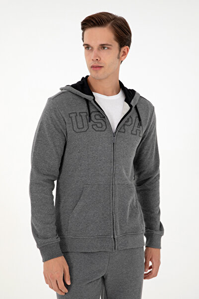 U.S. Polo Assn. Erkek Antrasit Melanj Örme Hırka 50295172-VR081