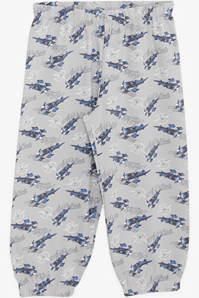 Breeze Girls & Boys Baby Boy Pajama Set, Airplane Patterned, 9 Months-3 Years, Gray