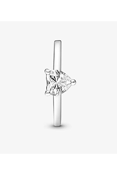 Hector&Co. Jewellery Işıltılı Kalp Tektaş Gümüşyüzük