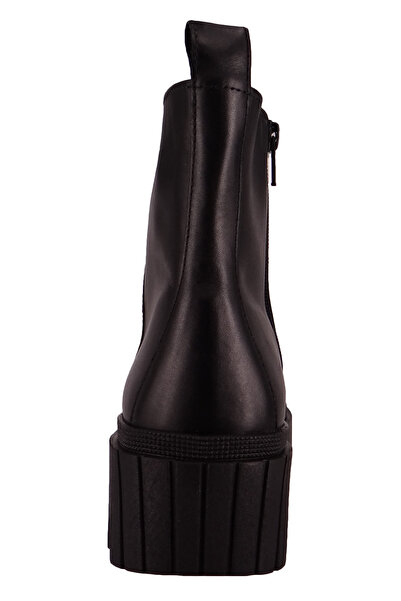 GABOR Damen Elegante Black Leder Stiefelette - F-Weite 31.820