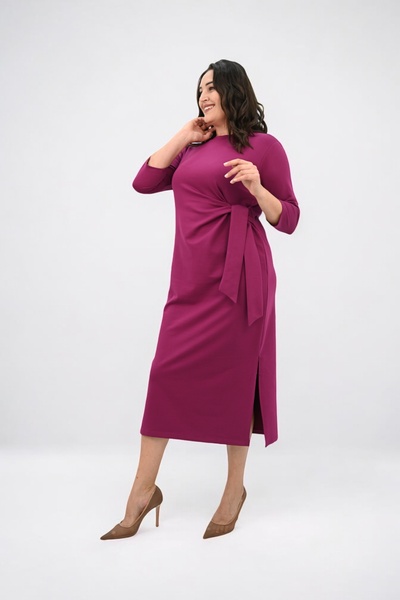 Koza Butik Γυναικείο φόρεμα με δέσιμο στη μέση με λεπτομέρειες 5274-25