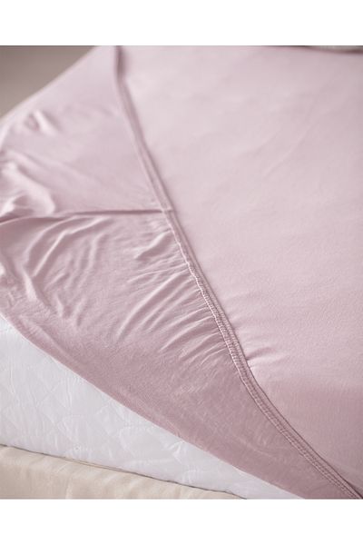 Madame Coco Belle King Size Fitted Bamboo Sheet - Light Plum