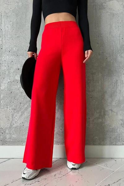 AYNALI CEP MODA Beli Lastikli Triko pantolon