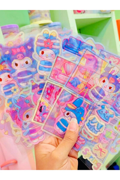ÖZ KIRTASİYE KUROMI SANRİO ŞEFFAF STICKER 350+ (1 ADET)