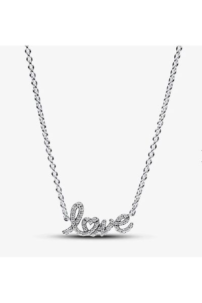 Lovecharm Işıltılı El Yazısı Aşk Kolyesi