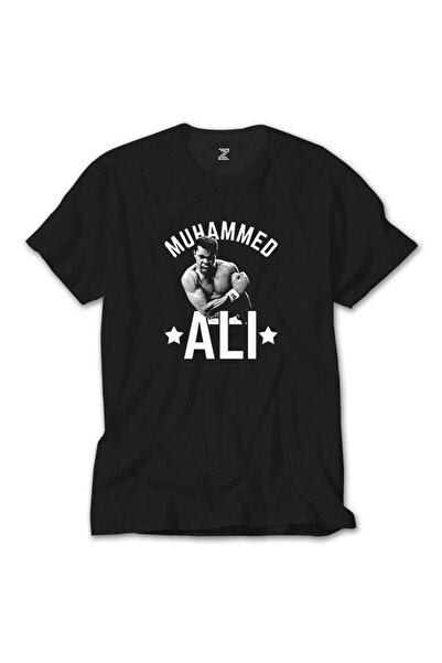 CrowsGate Tricou negru cu fața lui Muhammad Ali