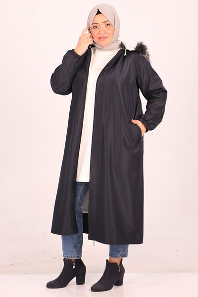 Eslina 33069 Καπάκι Bondit με επένδυση από γούνα - Navy Blue