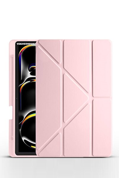 TEKNETSTORE iPad Pro 11 M4 M5 2024 2025 11 Inch Case with Pen Holder, Stand, Sleep Mode, Silicone Back, Smart Case