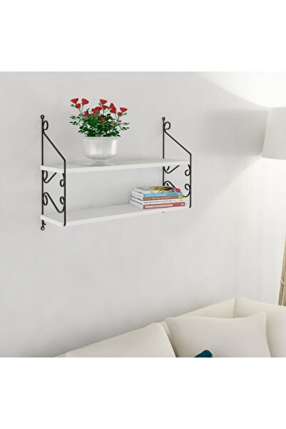 DECORMET Seramoni Raf Seti 2 Raflı 200*720 Beyaz