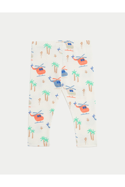 Marks & Spencer 2'li Pamuklu Desenli Tayt (0-3 Yaş)