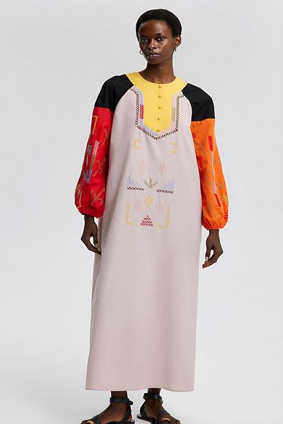 Touche Colorful Embroidered Designer Dress Mkn2000