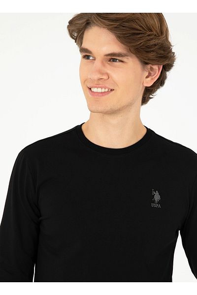 U.S. Polo Assn. BAZA. Polo Assn. Hanorac negru Slim Fit pentru bărbați - G081SZ082.000. 1926794   DMLS