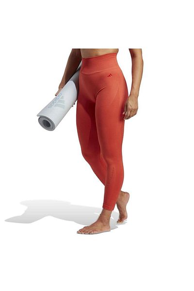 adidas Women Tight Fit High Rise 7/8 Style Training Leggings, Red