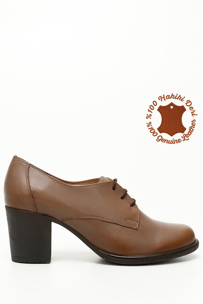 GÖNDERİ(R) Damskie buty typu Oxford z norek, antyczne sznurowane, średniej gr...