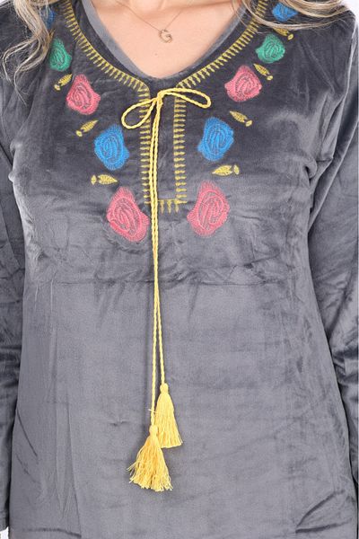 mervemoda ROCHIE DE CATIF DE DAMĂ MÂNECĂ LUNGĂ