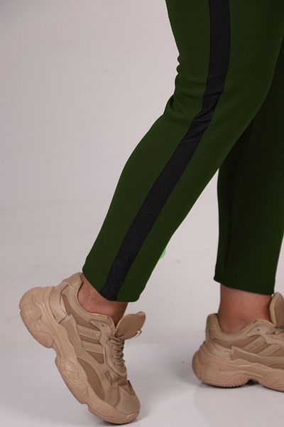 Eslina 29504 Large Size Side Waterport Scuba Tights-khaki