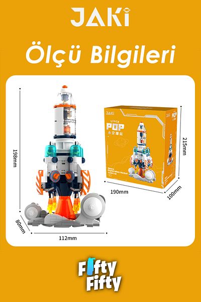 Vagonlife Jaki Mini Space Rocket - Jk8508 (+302 Pieces) Toy Building Set