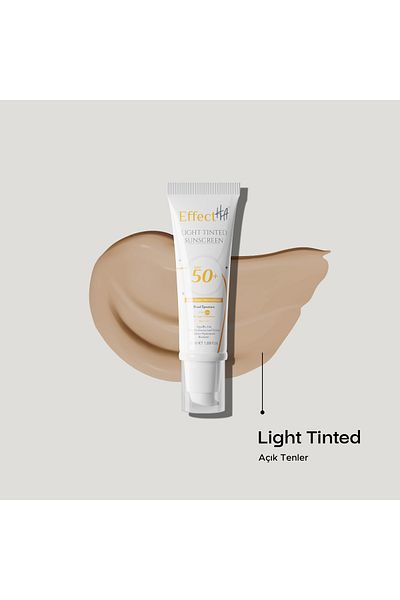 EffectHA Light Tinted Sunscreen for Light Skin - Skin Tone Equalizing Sunscreen Cream Spf50