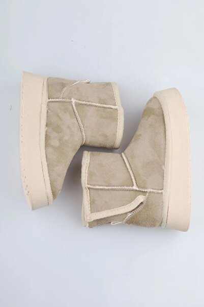 p papuccum ortopedi çocuk ayakkabıları Kız Çocuk Vizon Cırtlı Hafif İçi Yünlü Kaydırmaz Taban Bot