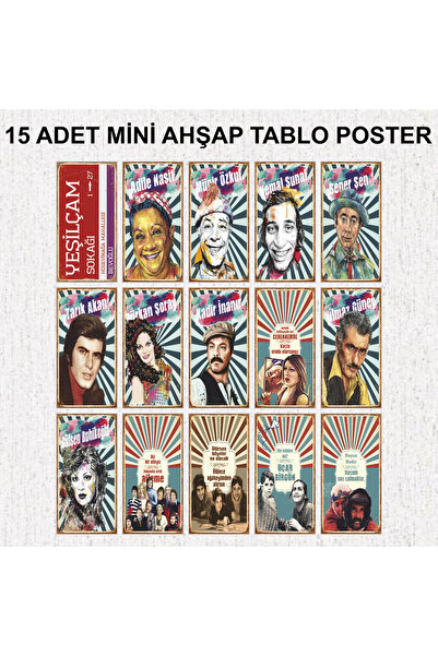 Pi Dekorasyon yeşilçam sokağı türk sineması unutulmaz oyuncular dekorasyon 15...