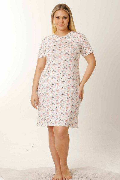 par lingerie pl НОЩНИЦА ЗА БРЕМЕННИ КЪРМАЧКИ С КЪС РЪКАВ ЕКРЮ НА ЦВЕТА