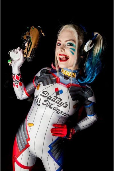 Kadıköy Kostüm Costum salopeta pentru adulti Harley Quinn